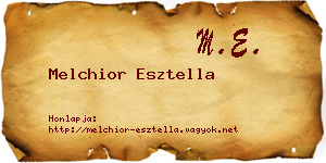 Melchior Esztella névjegykártya